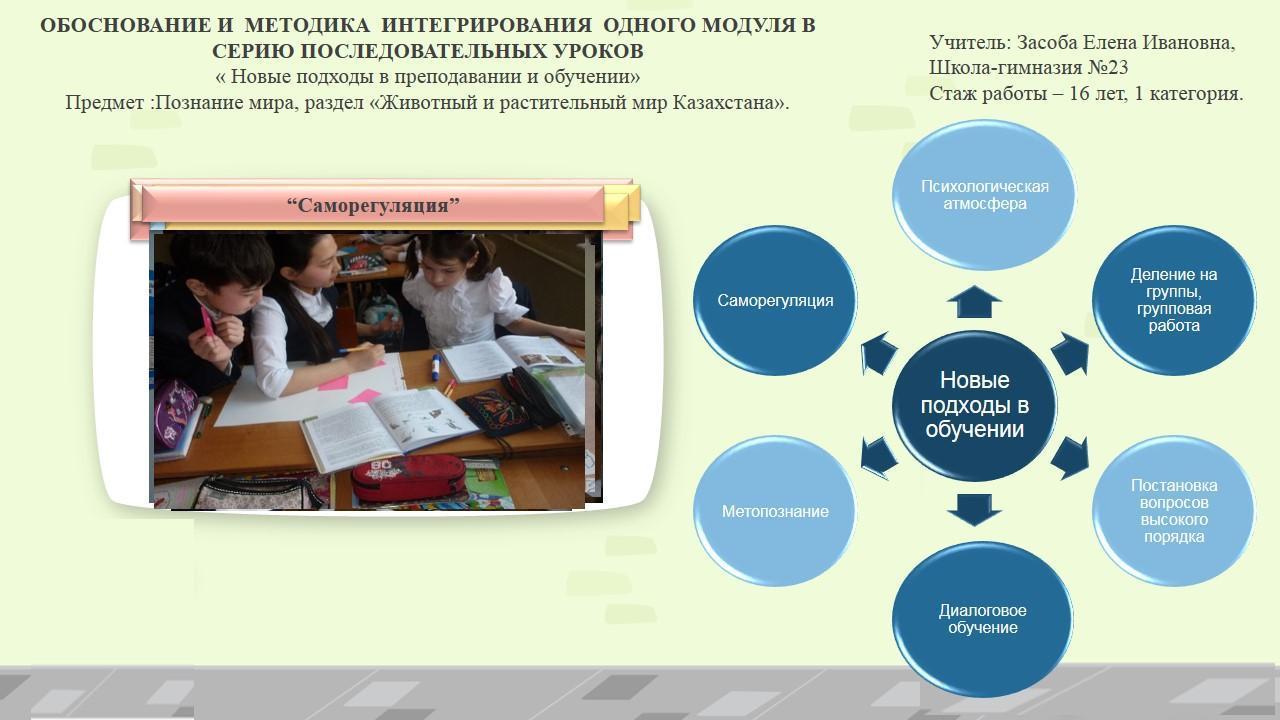 ОБОСНОВАНИЕ И  МЕТОДИКА  ИНТЕГРИРОВАНИЯ  ОДНОГО МОДУЛЯ В  СЕРИЮ ПОСЛЕДОВАТЕЛЬНЫХ УРОКОВ