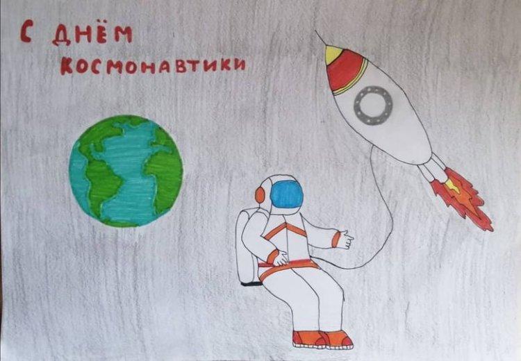 днём космонавтики!!! Борисевич Алина, 7 А класс
