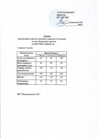 Көктем-жазғы ас мәзірі 22-23-Меню весна-лето 22-23